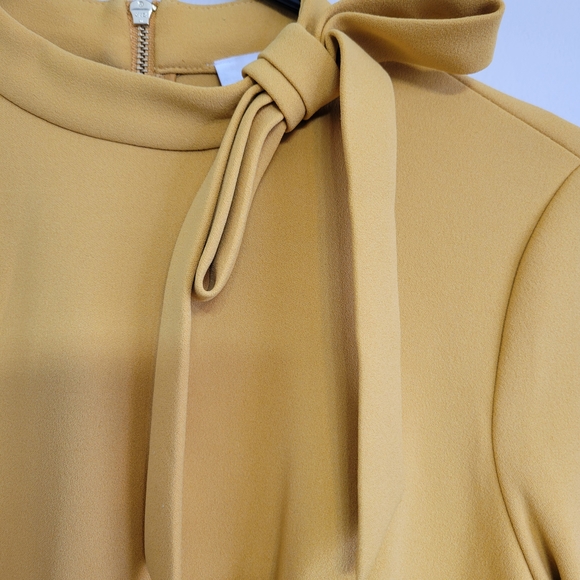 Calvin Klein Mustard Long Sleeve Dress - Picture 6 of 7